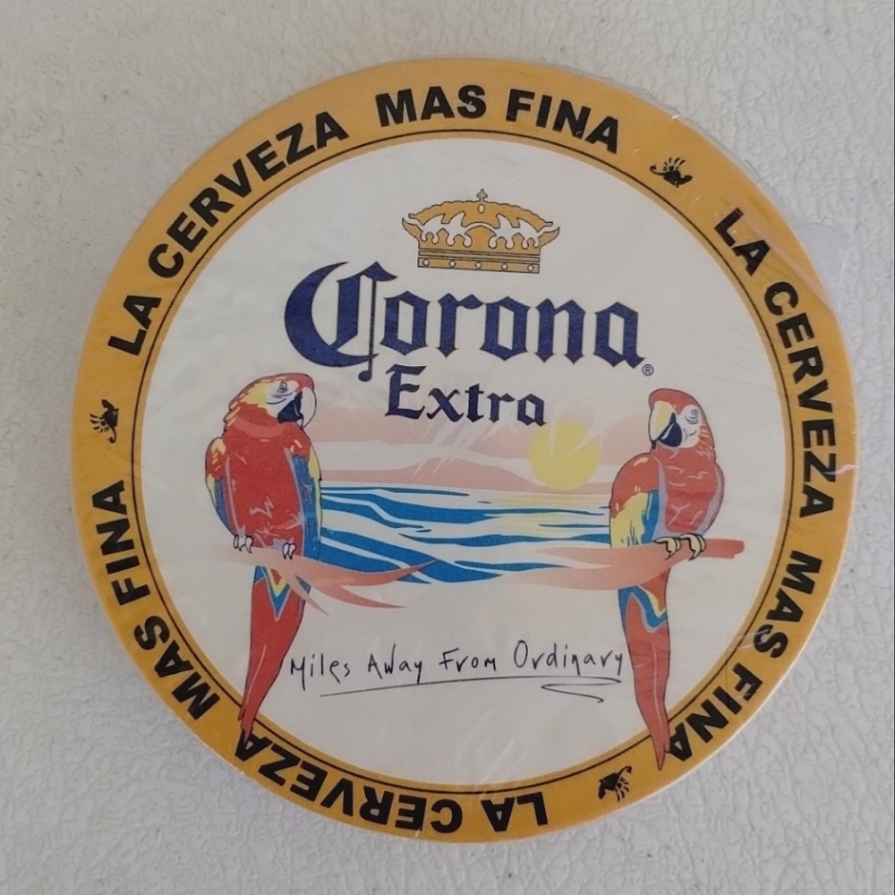 Set of 12 Corona Extra Coasters 2000s Parrot Design “Miles Away” Retro Sealed
